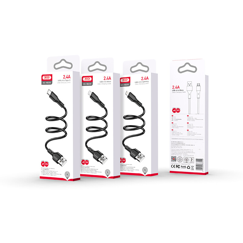 Кабель XO NB230-AC USB - USB Type-C (M/M), 1 м, Black (6920680833443)