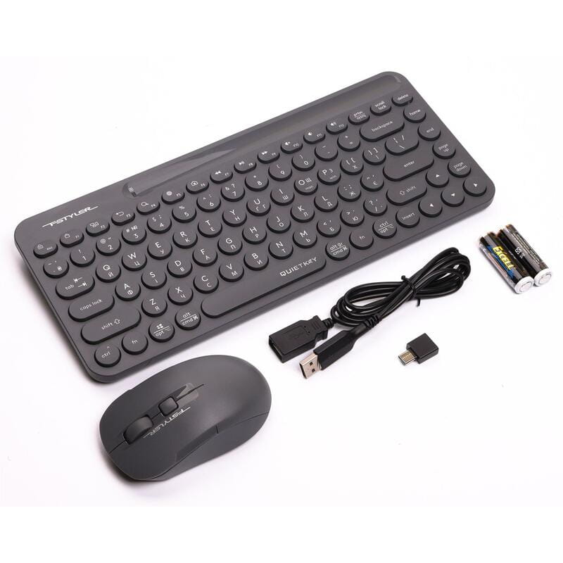 Комплект (клавиатура, мышь) беспроводной A4Tech FG3200 Air2 Grey
