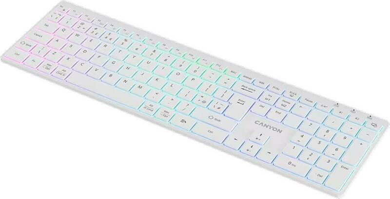 Клавіатура бездротова Canyon HKB-W11 White (CNS-HBTK11W)