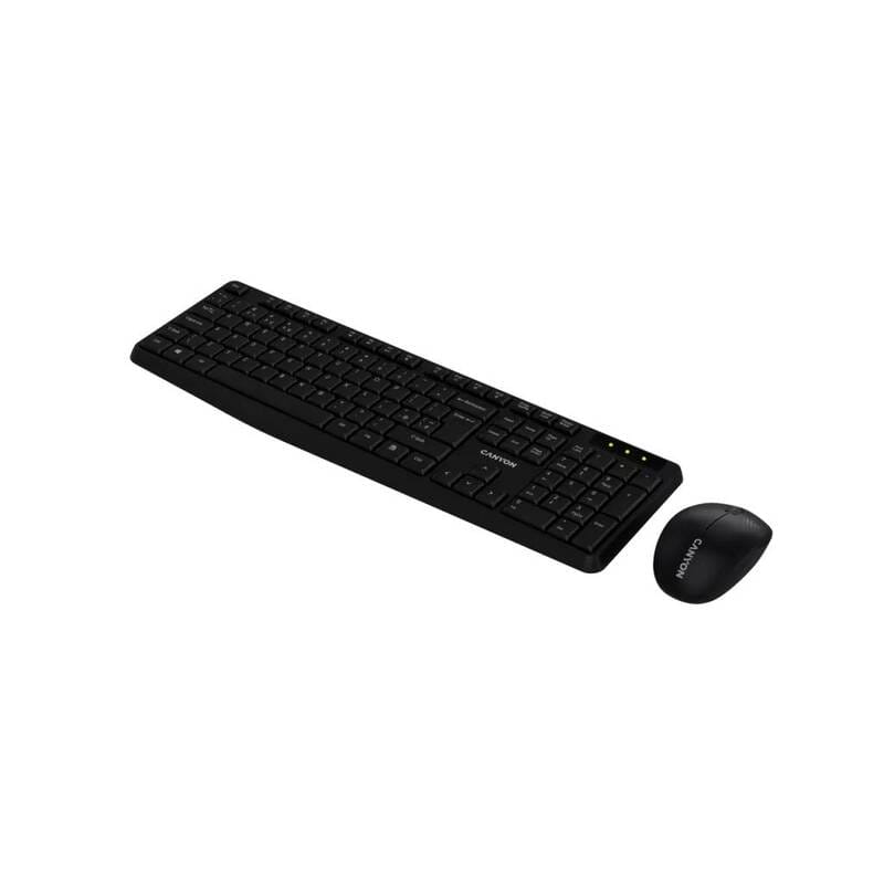 Комплект (клавіатура, миша) бездротовий Canyon SET-W01 Black (CNE-HSETW01)