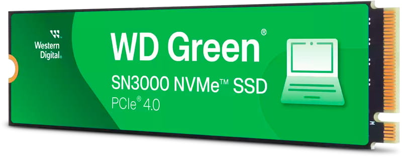 Накопичувач SSD 2TB WD Green SN3000 M.2 2280 PCIe 4.0 x4 3D NAND QLC (WDS200T4G0E)