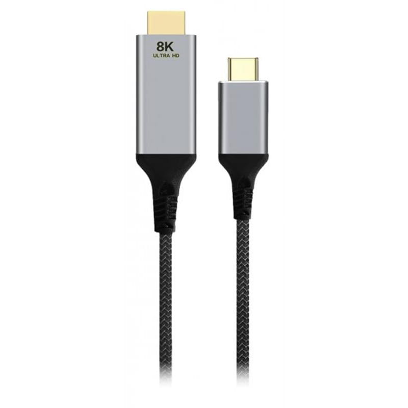 Кабель Cablexpert USB Type-C - HDMI (M/М), 2 м, черный (A-CM-HDMIM8K-2M)