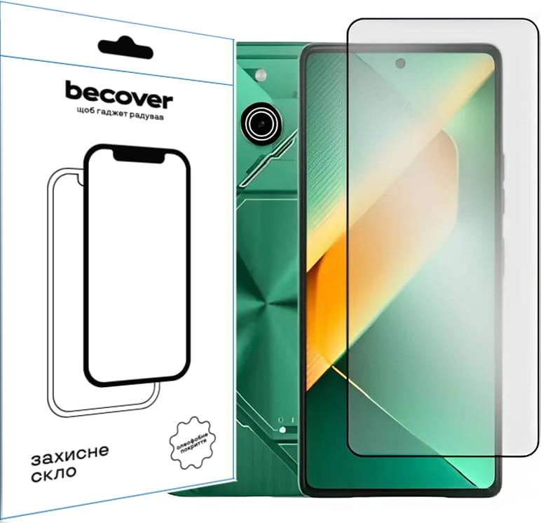 Захисне скло BeCover для Tecno Pova 6 Neo (LI6) Black (711581)