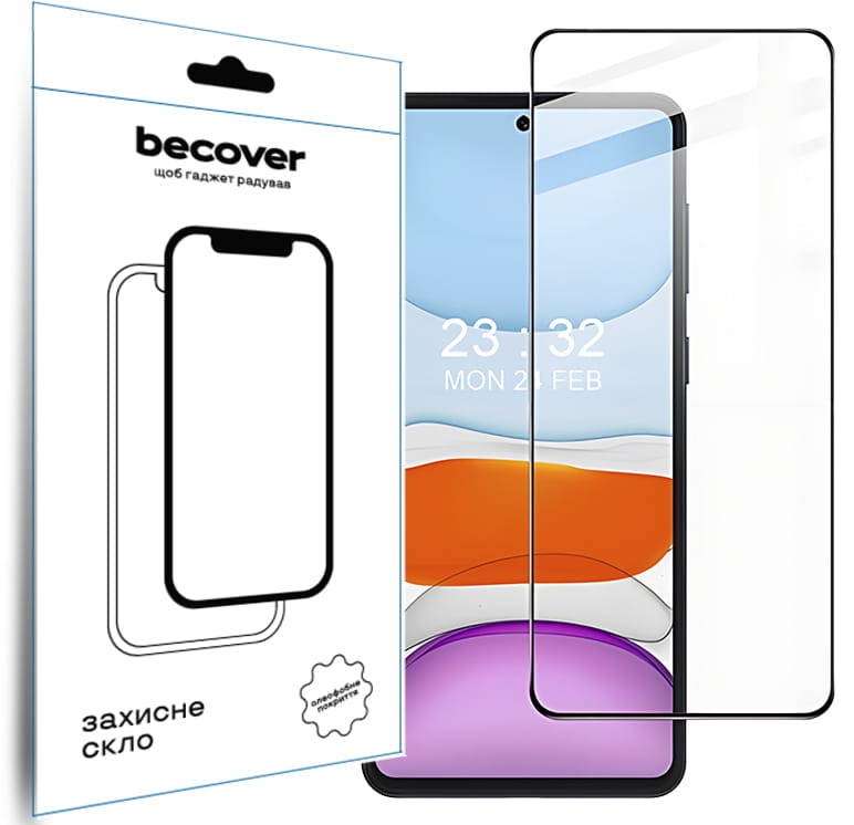 Защитное стекло BeCover для Oppo A60 Black (711666)