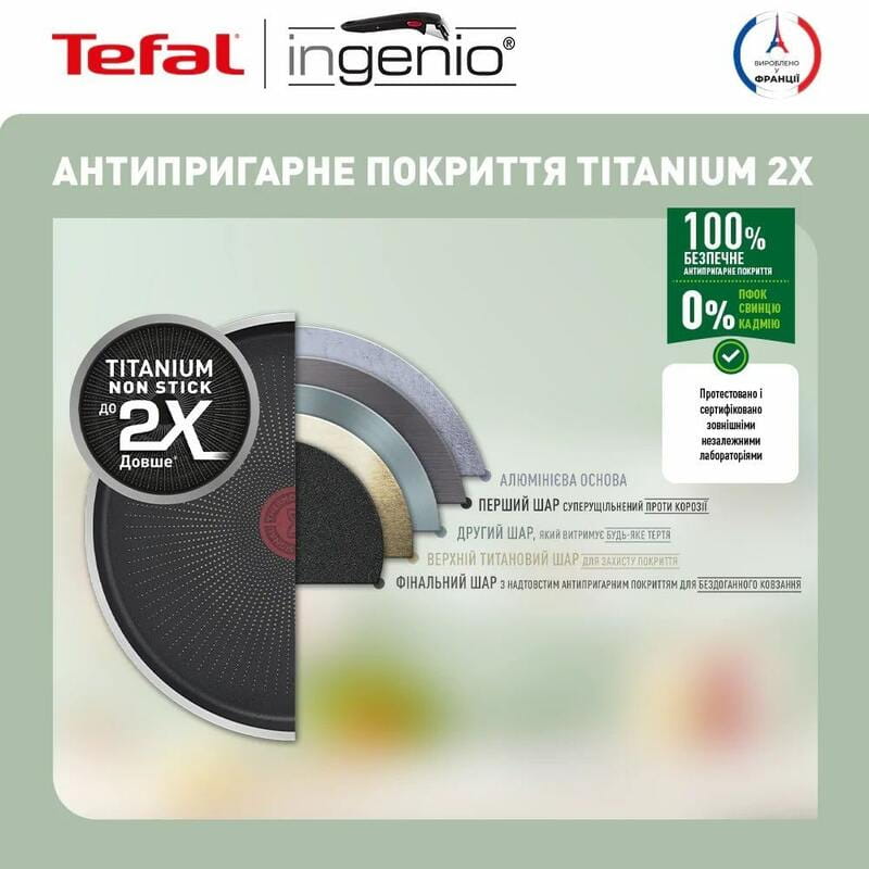 Набор посуды Tefal Ingenio XL Intense 3 предмета (L1509273)
