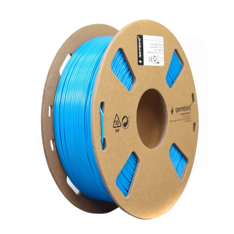 Филамент пластик Gembird для 3D-принтера 3DP-PETG 1.75 мм 1 кг, синий (3DP-PETG1.75-01-B)