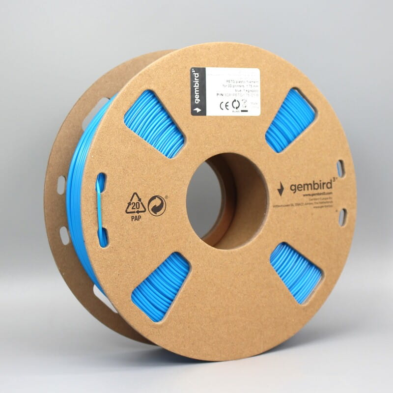 Филамент пластик Gembird для 3D-принтера 3DP-PETG 1.75 мм 1 кг, синий (3DP-PETG1.75-01-B)