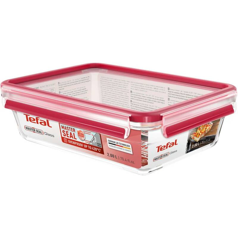 Форма для запекания Tefal MasterSeal Glass с кришкой 2 л (N1041110)