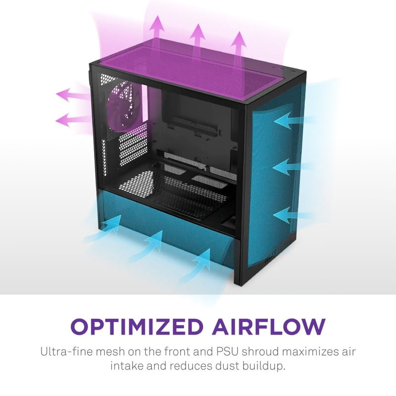 Корпус NZXT H3 Flow Black без БП (CC-H31FB-01)