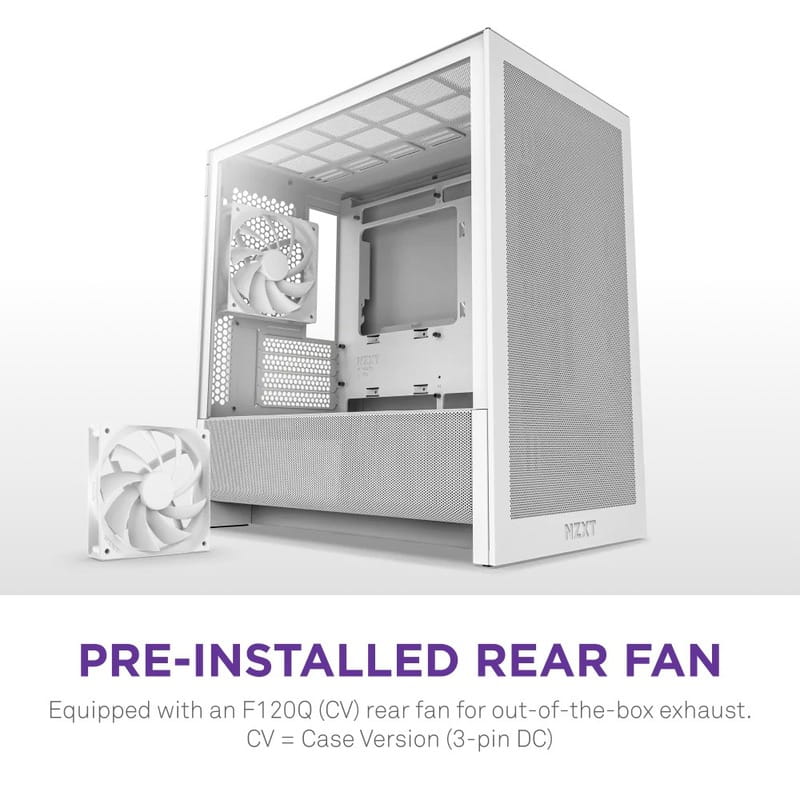 Корпус NZXT H3 Flow White без БП (CC-H31FW-01)