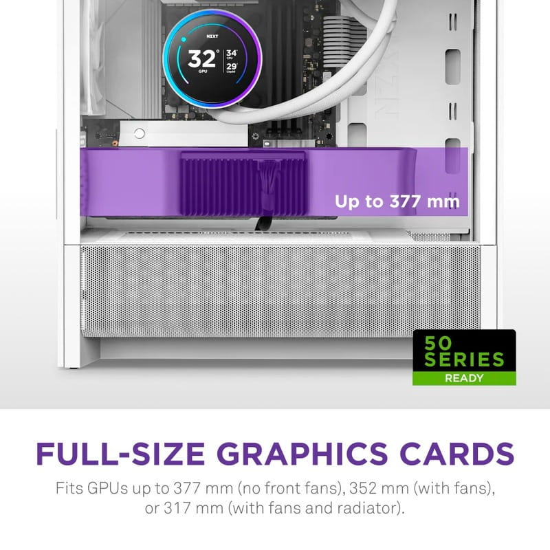 Корпус NZXT H3 Flow White без БП (CC-H31FW-01)