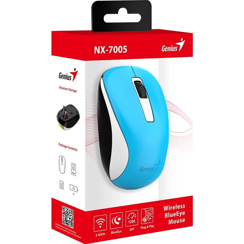 Мышь беспроводная Genius NX-7005 Blue (31030017402)