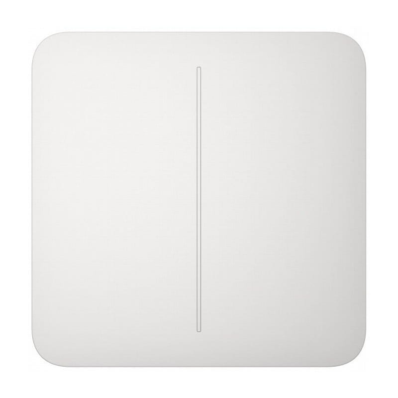 Кнопка для двухклавишного выключателя Ajax SoloButton (2-gang) White