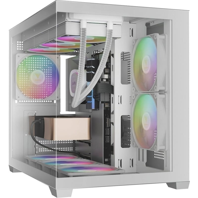 Корпус Gamdias Aura GC10M V2 WH ARGB White без БЖ