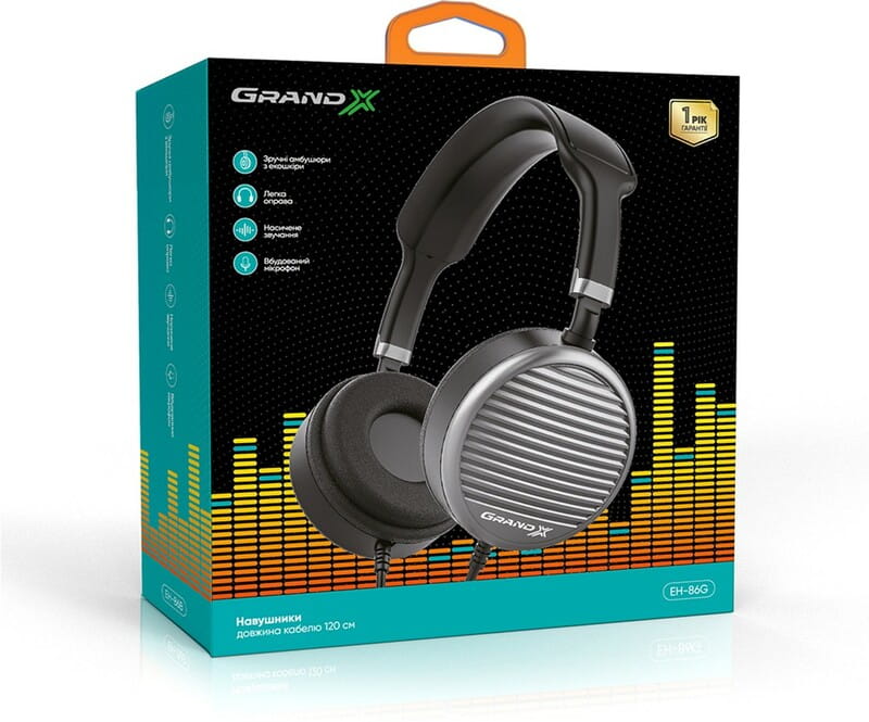 Наушники Grand-X EH-86G Grey