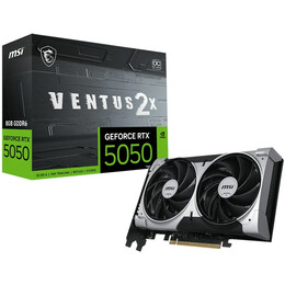 Відеокарта GF RTX 5050 8GB GDDR6 Ventus 2X OC MSI (GeForce RTX 5050 8G VENTUS 2X OC)