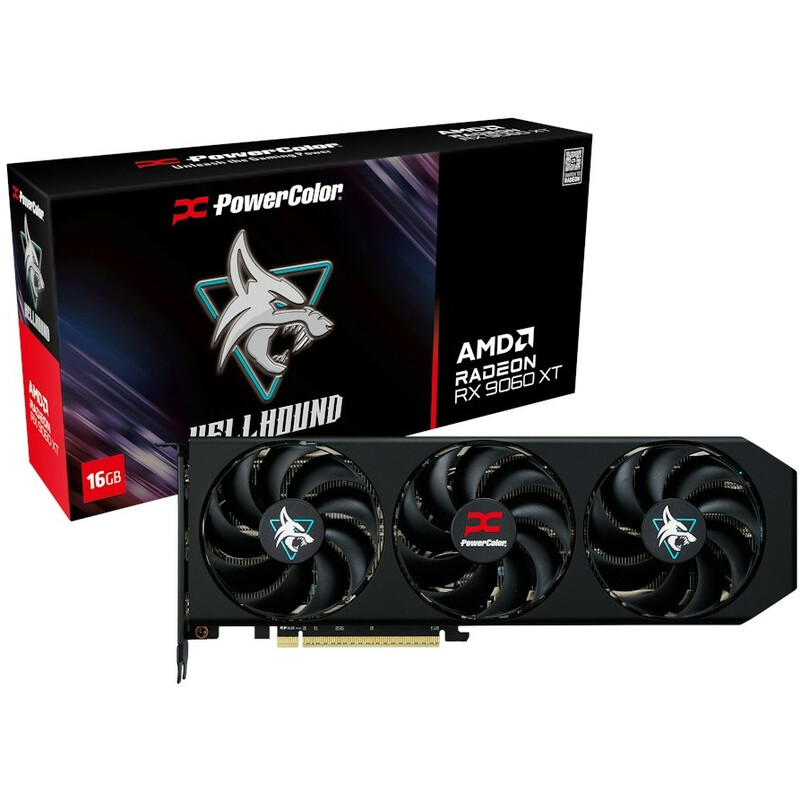 Відеокарта AMD Radeon RX 9060 XT 16GB GDDR6 Hellhound PowerColor (RX9060XT 16G-L/OC)