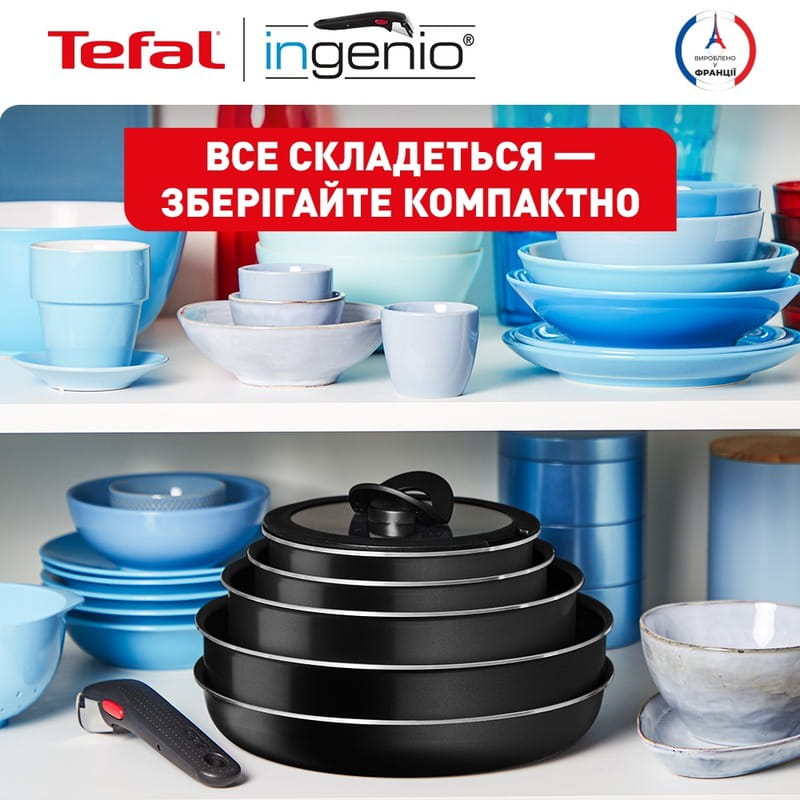 Набір посуду Tefal Ingenio Easy Cook&Clean 10 предметів (L1539053)