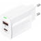 Фото - Зарядное устройство Foneng EU66 (USBх3A, USB-Cх3A) 20W White (EU66-CH-W) | click.ua