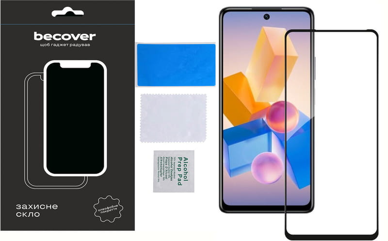 Захисне скло BeCover для Infinix Hot 40 Pro (X6837) Black (711149)