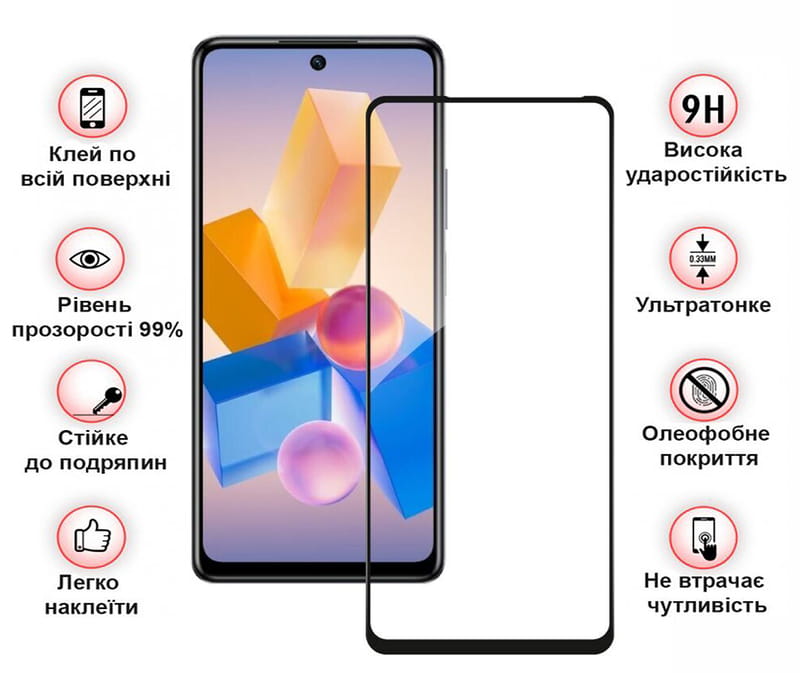 Захисне скло BeCover для Infinix Hot 40 Pro (X6837) Black (711149)