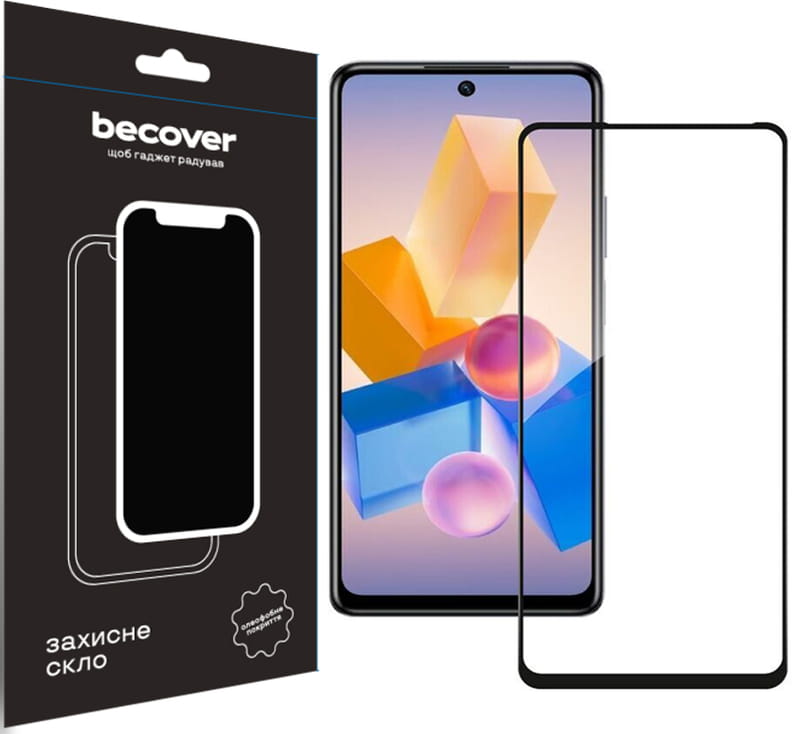 Захисне скло BeCover для Infinix Hot 40 Pro (X6837) Black (711149)