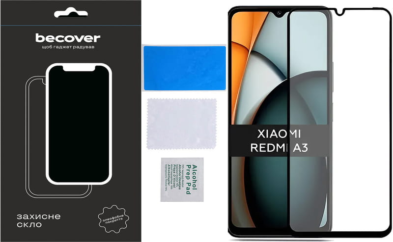 Защитное стекло BeCover для Xiaomi Redmi A3 4G Black (711227)