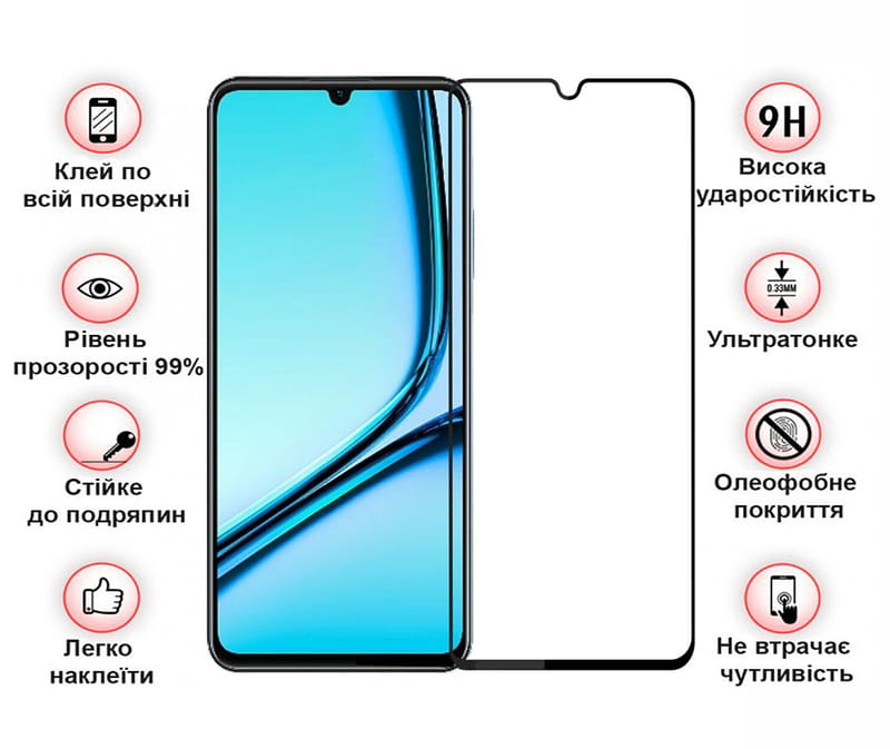 Захисне скло BeCover для Realme Note 50 Black (711317)