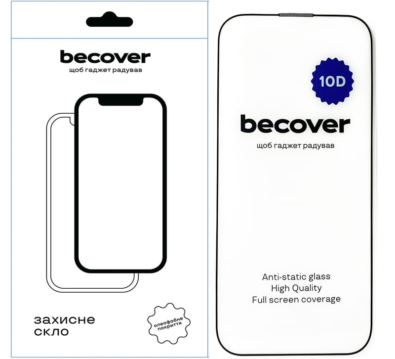 Защитное стекло BeCover для Apple iPhone 14 Pro 10D Black (711327)