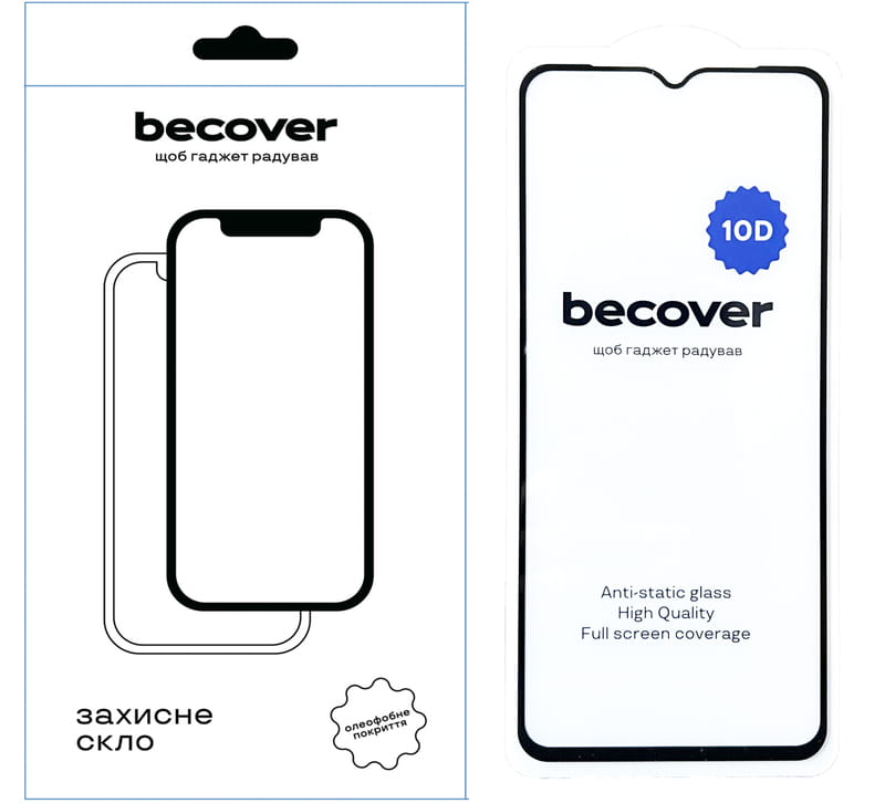 Защитное стекло BeCover для Honor X6a 10D Black (711333)