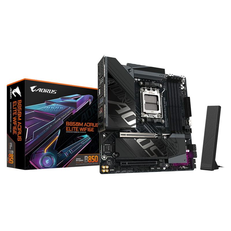 Материнська плата Gigabyte B850M Aorus Elite WiFi6E Socket AM5