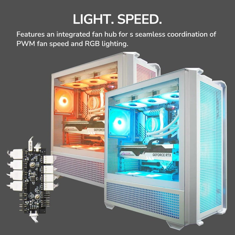 Корпус Cougar MX600 RGB White без БП