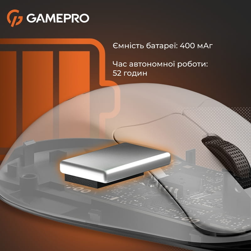 Миша бездротова GamePro Genesis Avenger White (GM096W)
