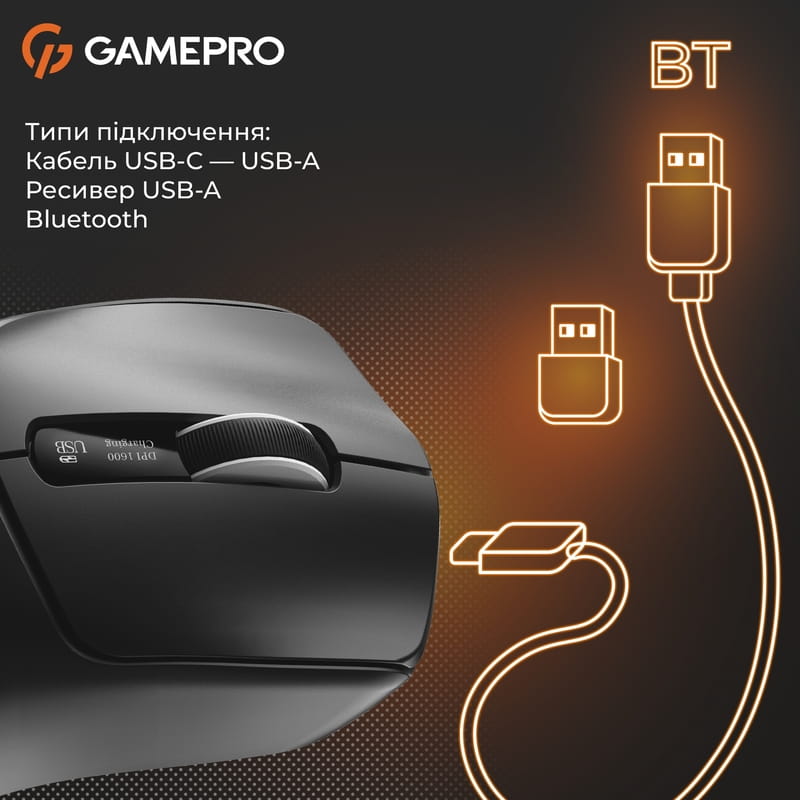 Мышь беспроводная GamePro Genesis Ranker Black (GM012B)