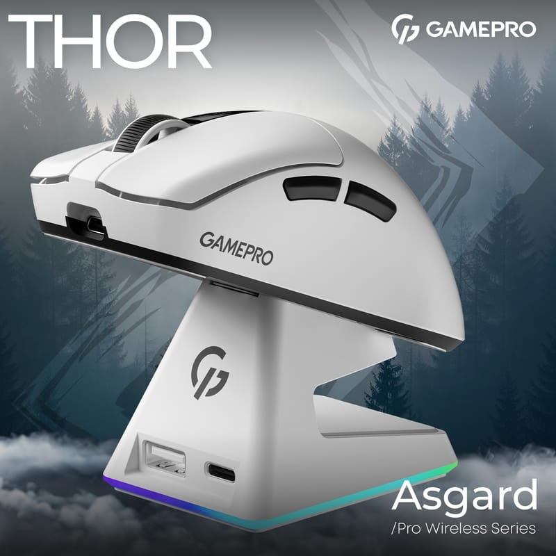 Мышь беспроводная GamePro Asgard Thor White (GM023W)