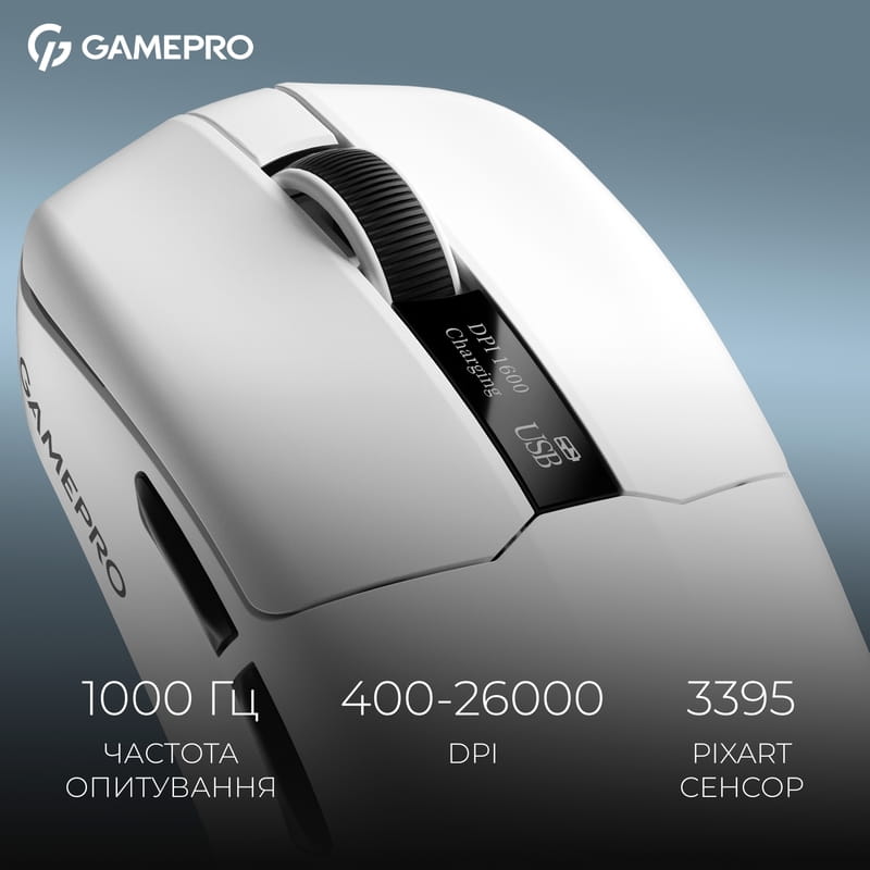 Мышь беспроводная GamePro Asgard Thor White (GM023W)