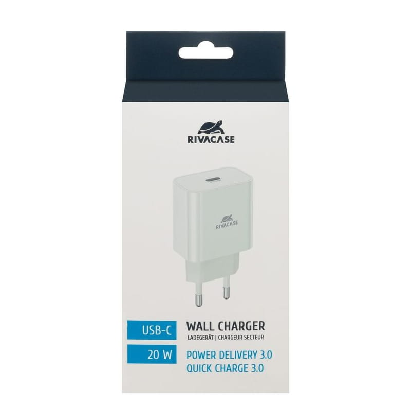 Зарядний пристрій Rivacase PS4101 W00 (USB-Cх3A) 20W White