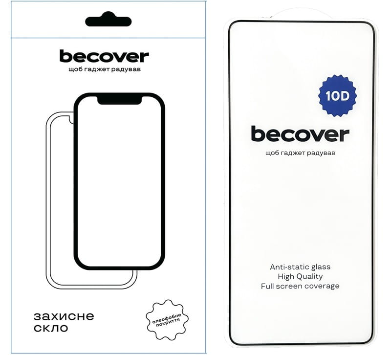 Захисне скло BeCover для Xiaomi Redmi Note 13 Pro 4G 10D Black (711377)