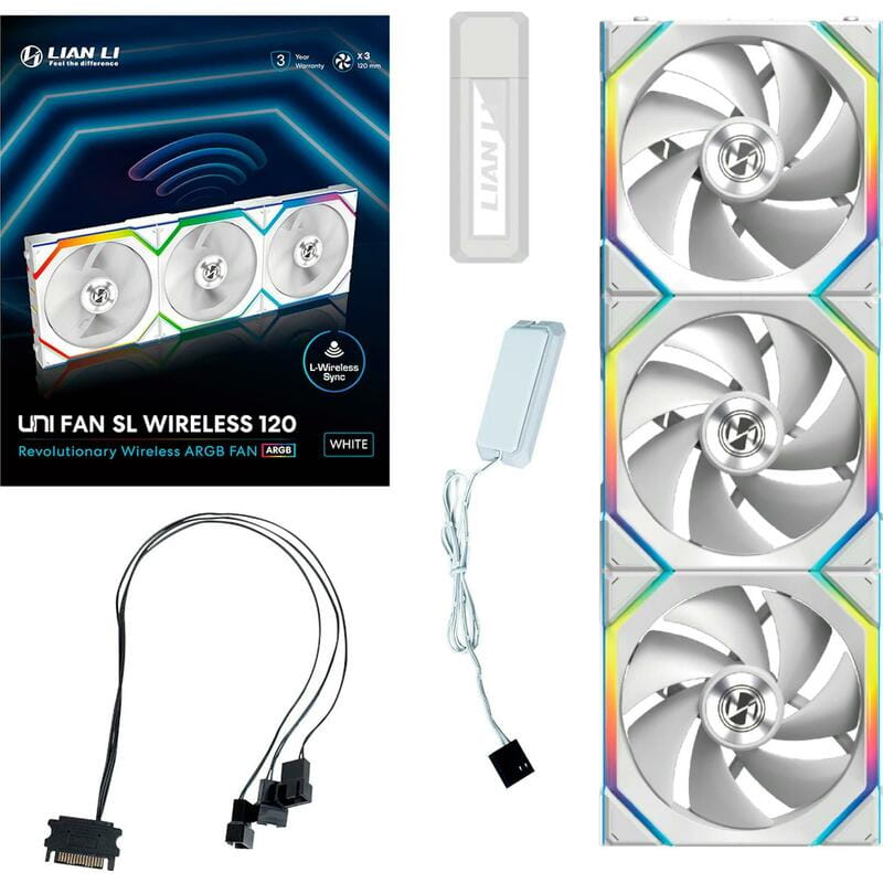 Вентилятор Lian Li Uni Fan SL Wireless 120-3 White (G99.12SL1W3W.00)