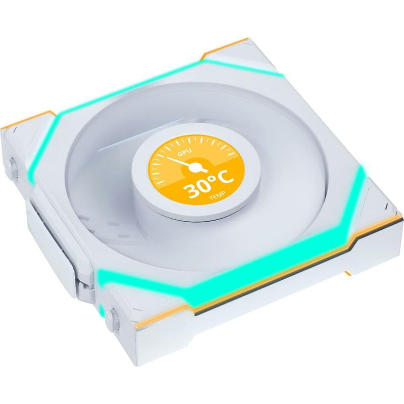 Вентилятор Lian Li Uni Fan SL Wireless LCD Reverse 120-1 White (G99.12RSLLCD1W1W.00)