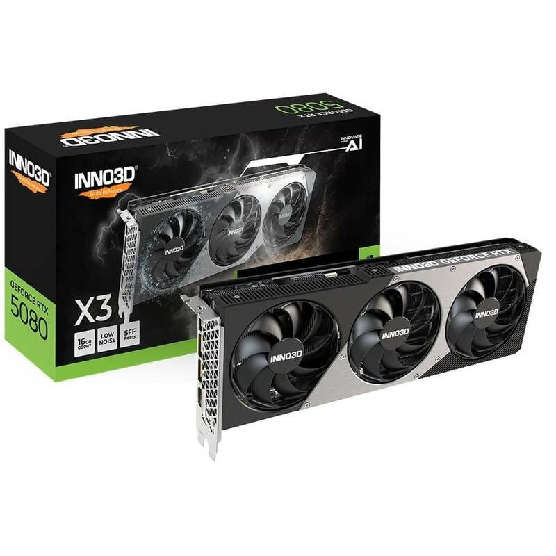 Вiдеокарта GF RTX 5080 16GB GDDR7 X3 Inno3D (N50803-16D7-176068N)