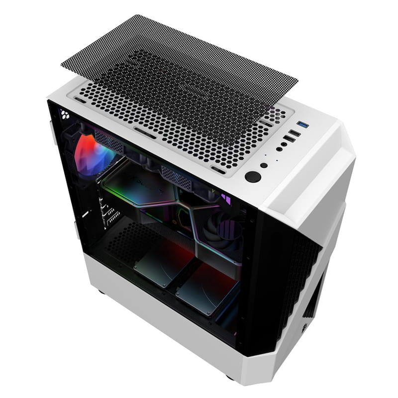 Корпус 1stPlayer F3-A-WH-4F1-PS-600FK-EU White 600W