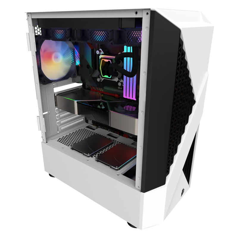 Корпус 1stPlayer F3-A-WH-4F1-PS-600FK-EU White 600W