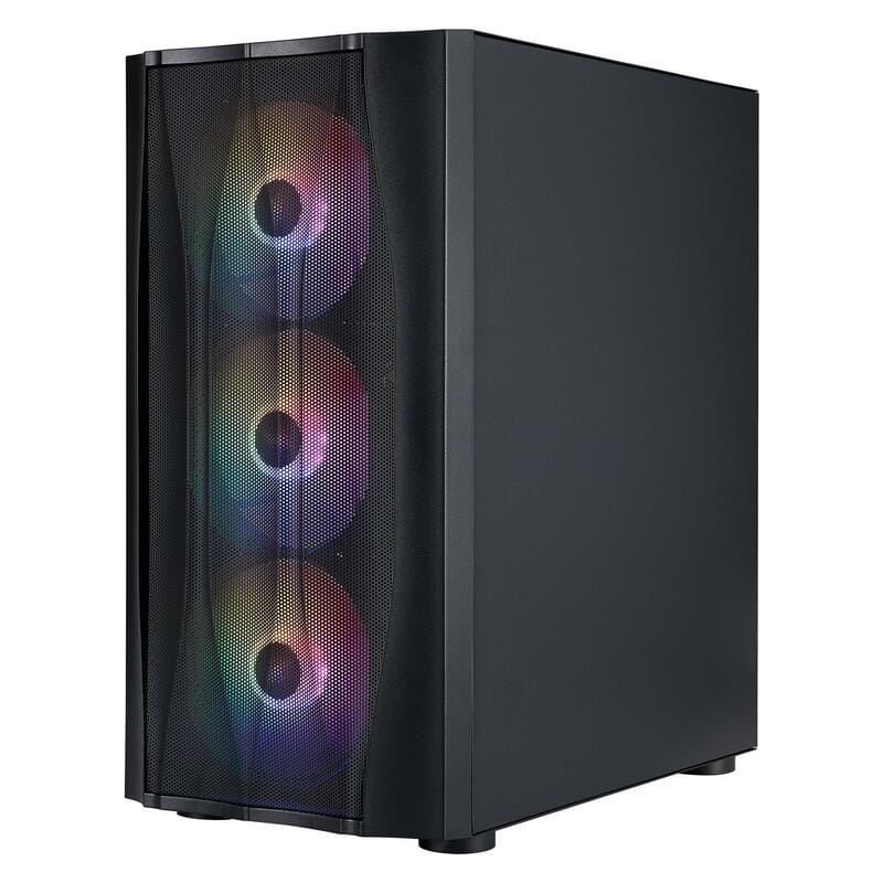 Корпус 1stPlayer X3-M-BK-4F1 Black без БП