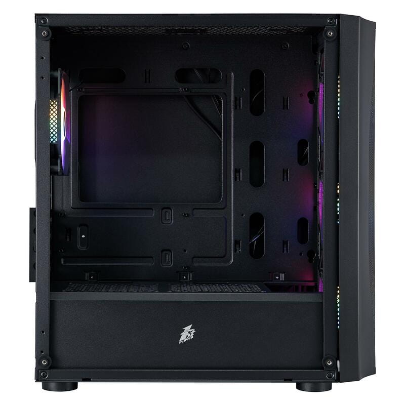 Корпус 1stPlayer X3-M-BK-4F1 Black без БП