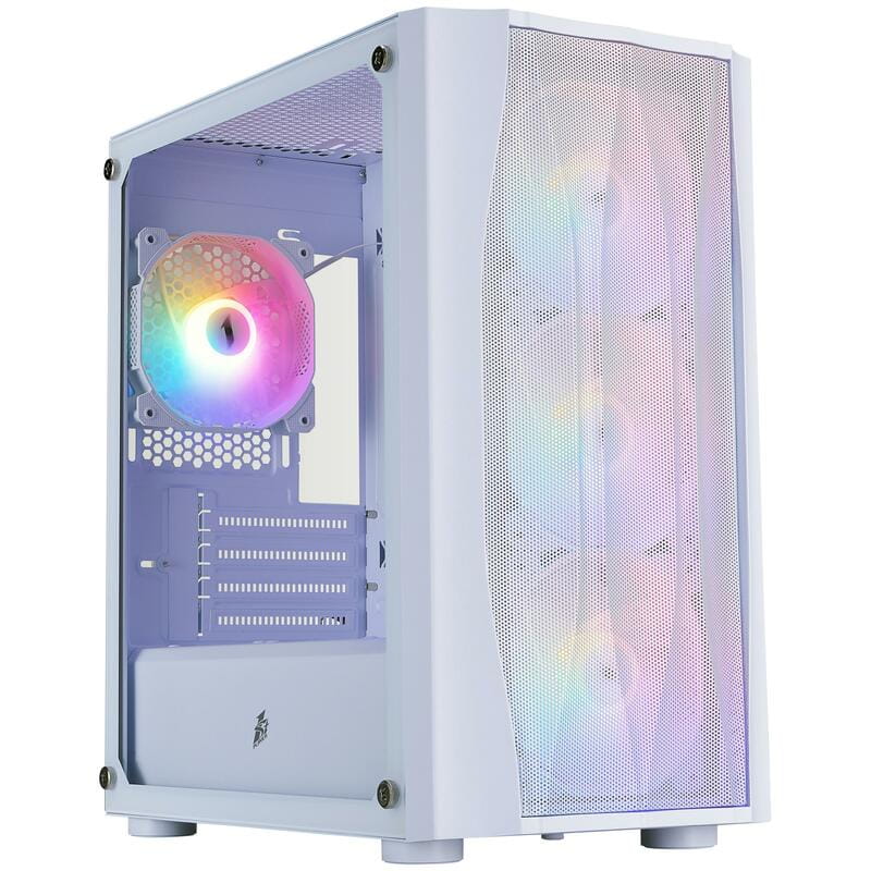 Корпус 1stPlayer X3-M-WH-4F1-W White без БП