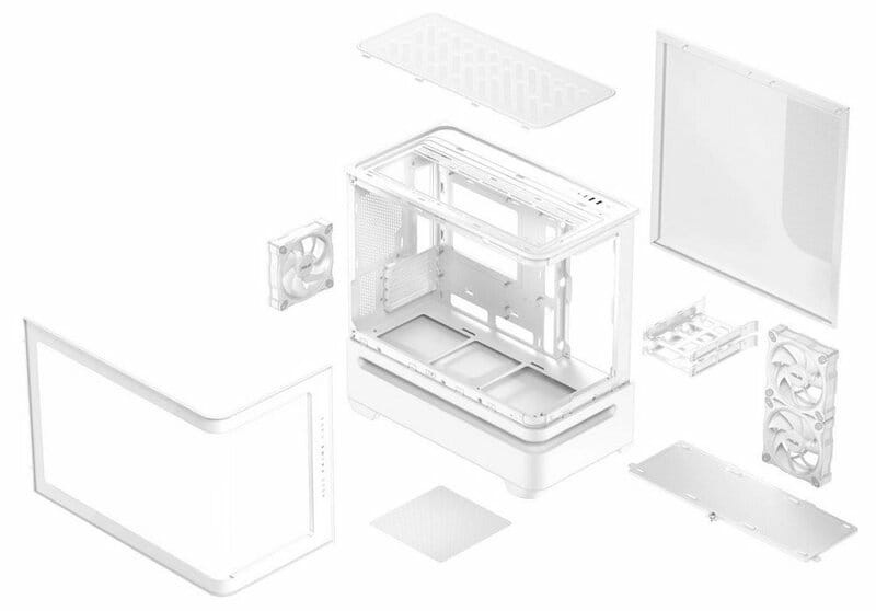 Корпус Asus Prime AP202 ARGB Tempered Glass White без БЖ (90DC00P3-B19000)