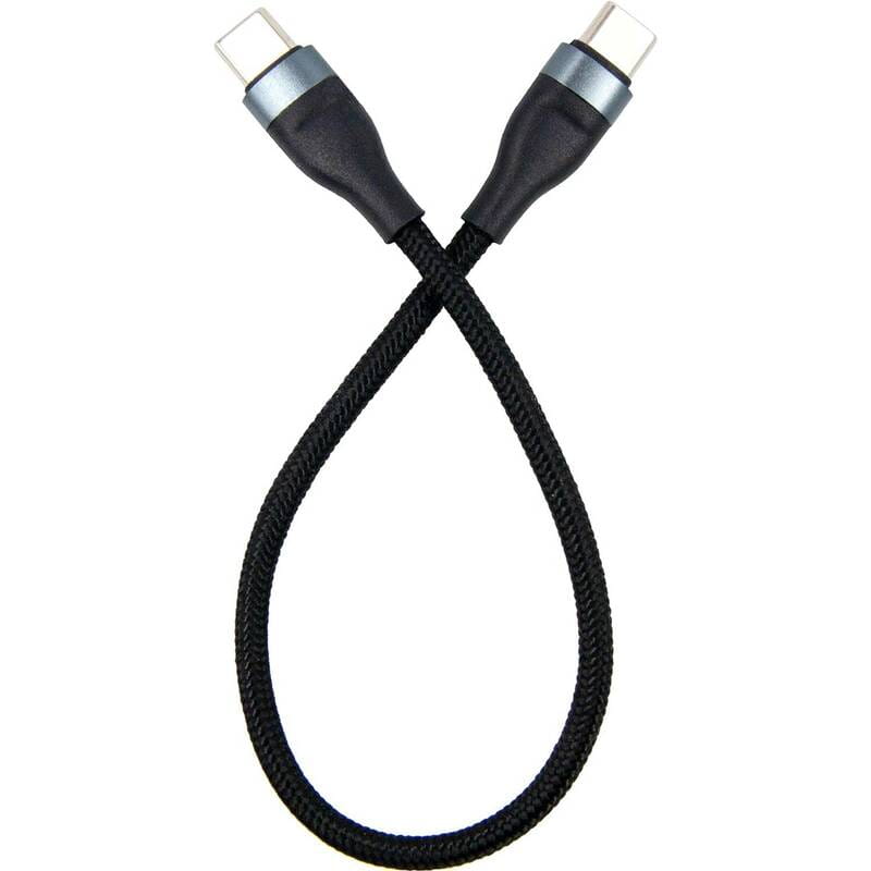 Кабель Dengos USB Type-C - USB Type-C, 0.25 м (M/M), Black (NTK-TC-TC-SHRT-BLACK)