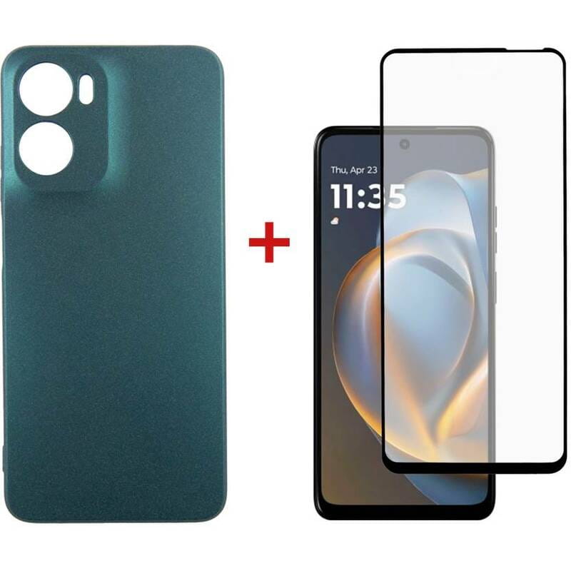 Чeхол-накладка Dengos для Motorola G05 Green Full Glue (DG-KM-148) + защитное стекло