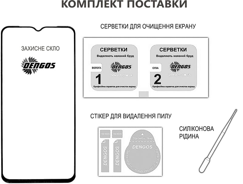 Захисне скло Dengos для Realme C75 Black Full Glue (TGFG-401)